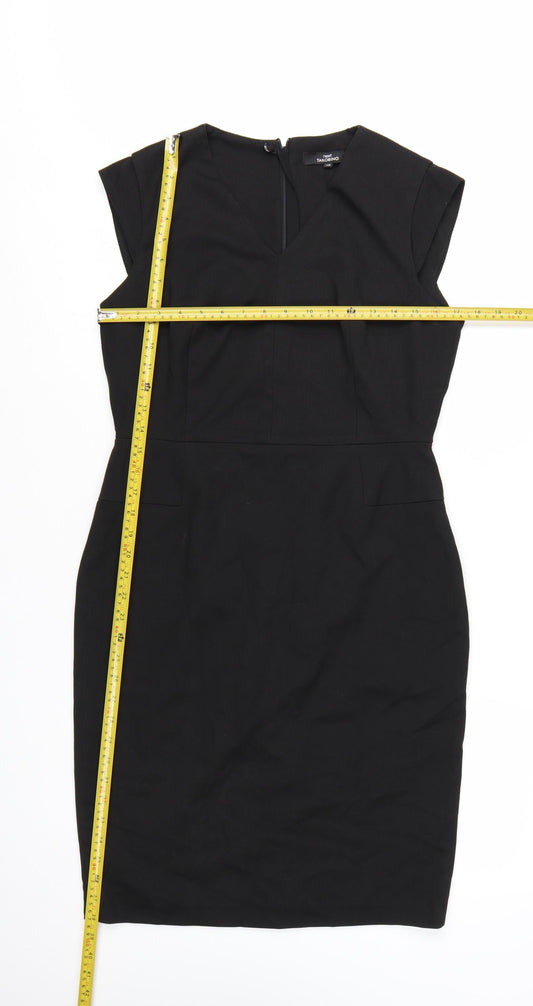 Next Women Black Size 10 Sheath Knee Length Tailoring Dress