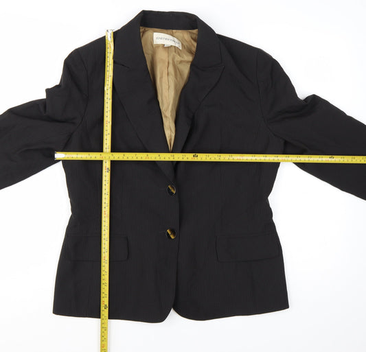 Jones New York Women's Black Pinstripe Blazer Size 12 Classic Fit