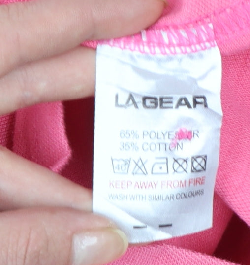 LA Gear Women's Pink Sleeveless Polo Shirt Size 16