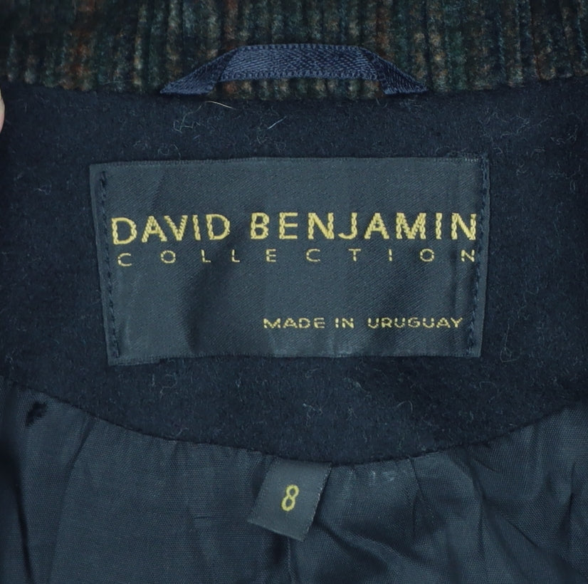 David Benjamin Collection Women's Black Wool Overcoat Size 8