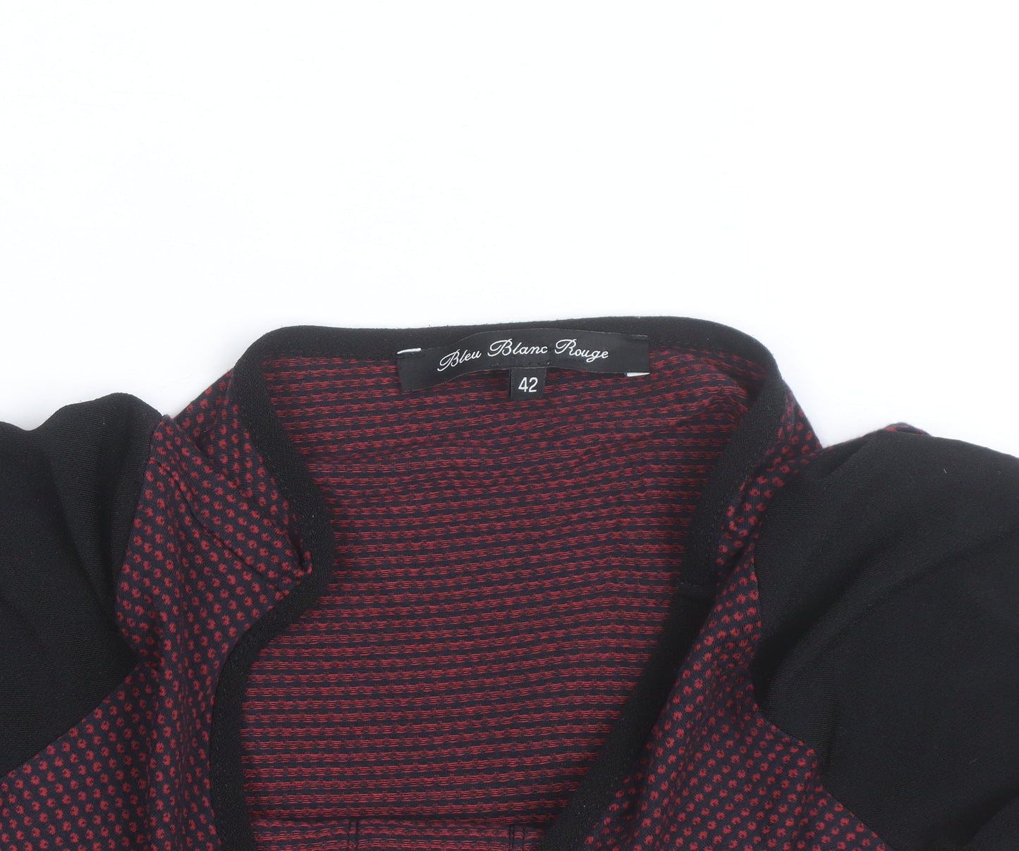 Bleu Blanc Rouge Womens Multicoloured Long Sleeve Jersey Blouse Size 14