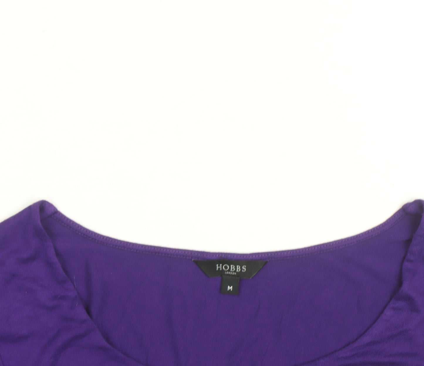 Hobbs Women's Purple 3/4 Sleeve Jersey Scoop Neck Top Size M