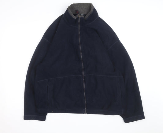 Marks and Spencer Men's Blue XL Fleece Full Zip Jacket
