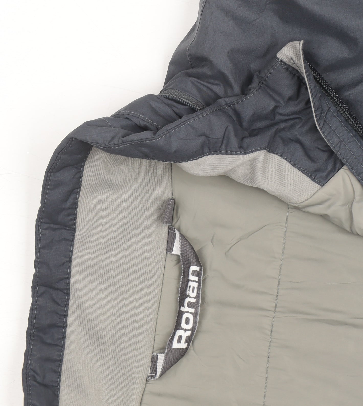 Rohan Mens Grey Long Puffer Coat Size L Windproof