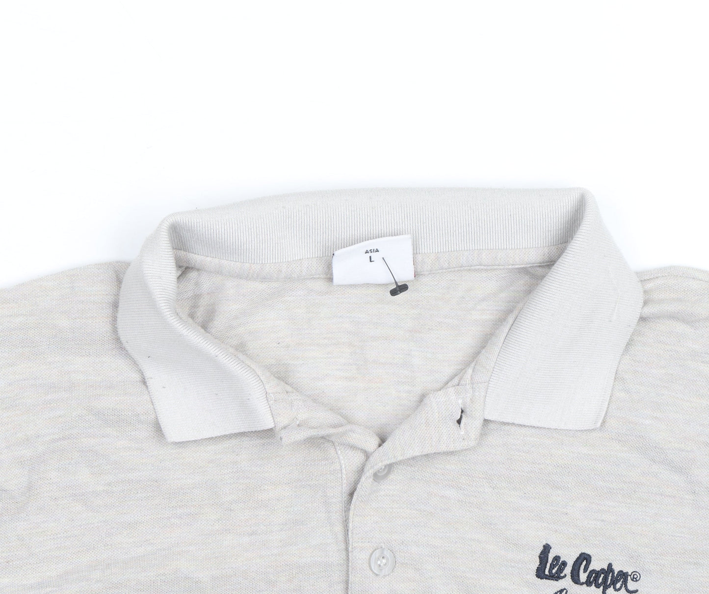 Lee Cooper Men's Beige Cotton Polo Shirt Size M Regular Fit