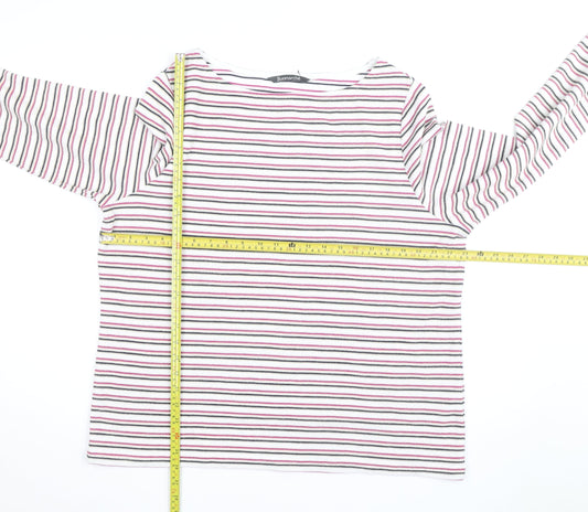 Bonmarché Women’s Multicoloured Striped Cotton Knit Jumper Size 20