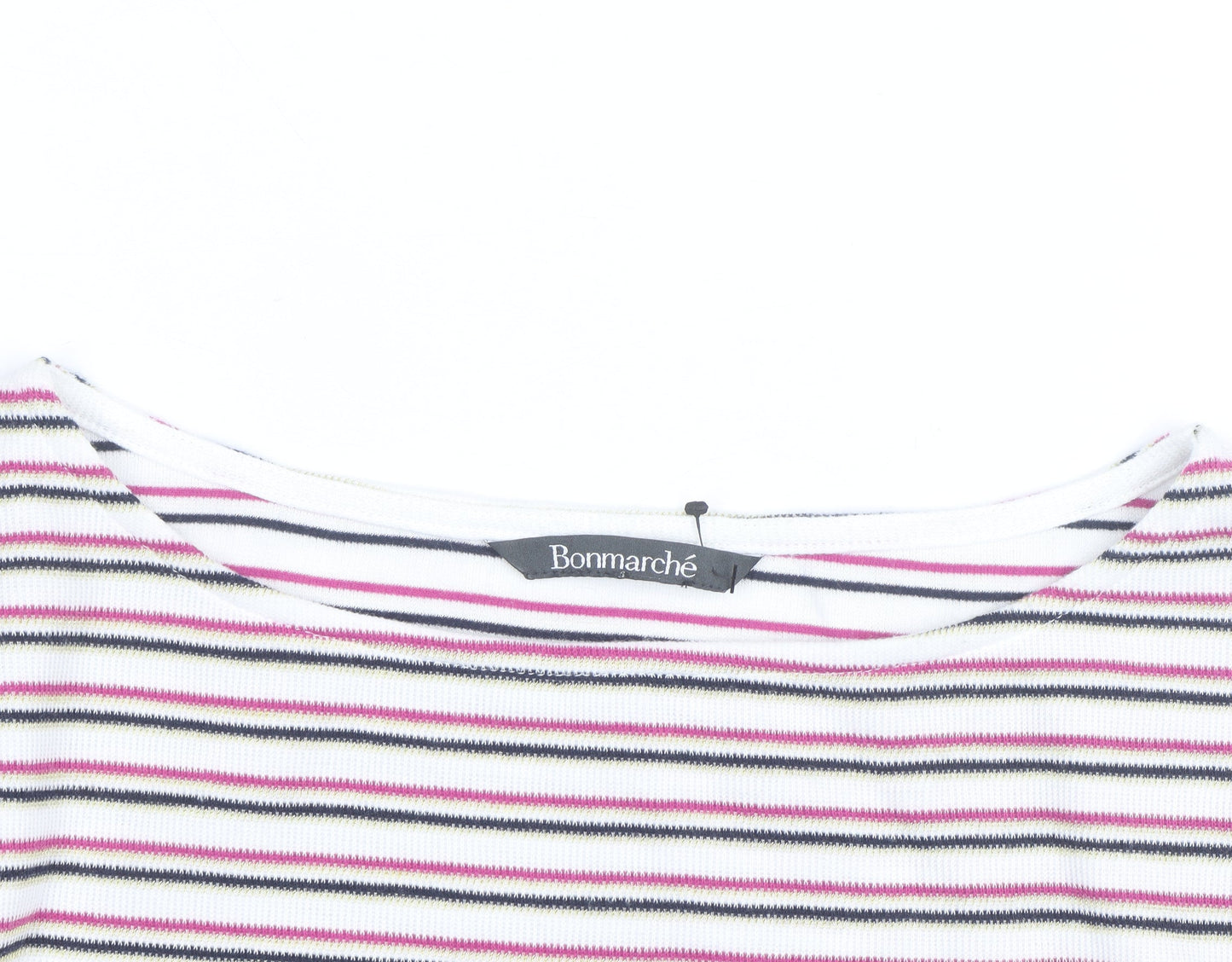 Bonmarché Women’s Multicoloured Striped Cotton Knit Jumper Size 20