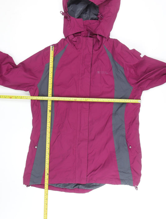 Mountain Warehouse Women's Pink Waterproof Hooded Rain Jacket Size 18