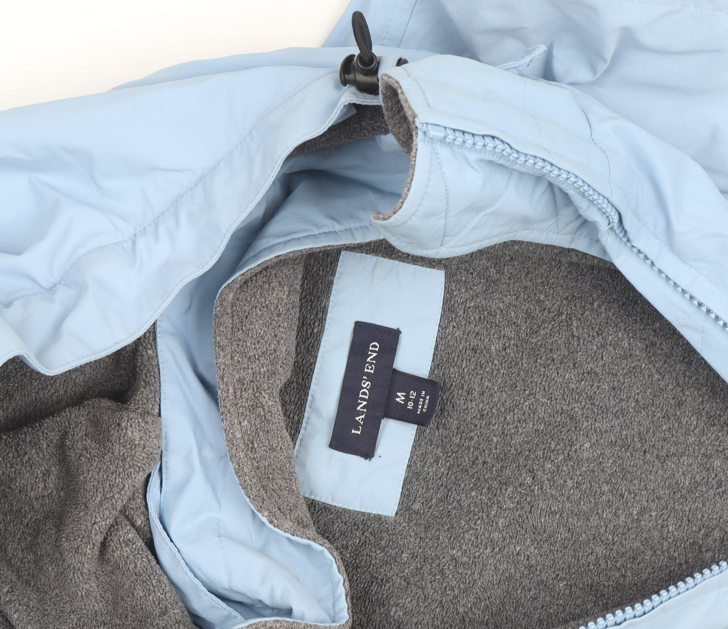 Lands' End Women's Blue Hooded Parka Jacket Size 12