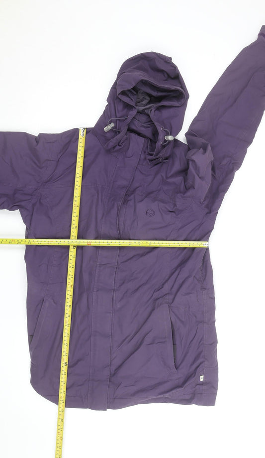 Hawkshead Active Women's Purple Waterproof Hooded Parka Jacket Size 14