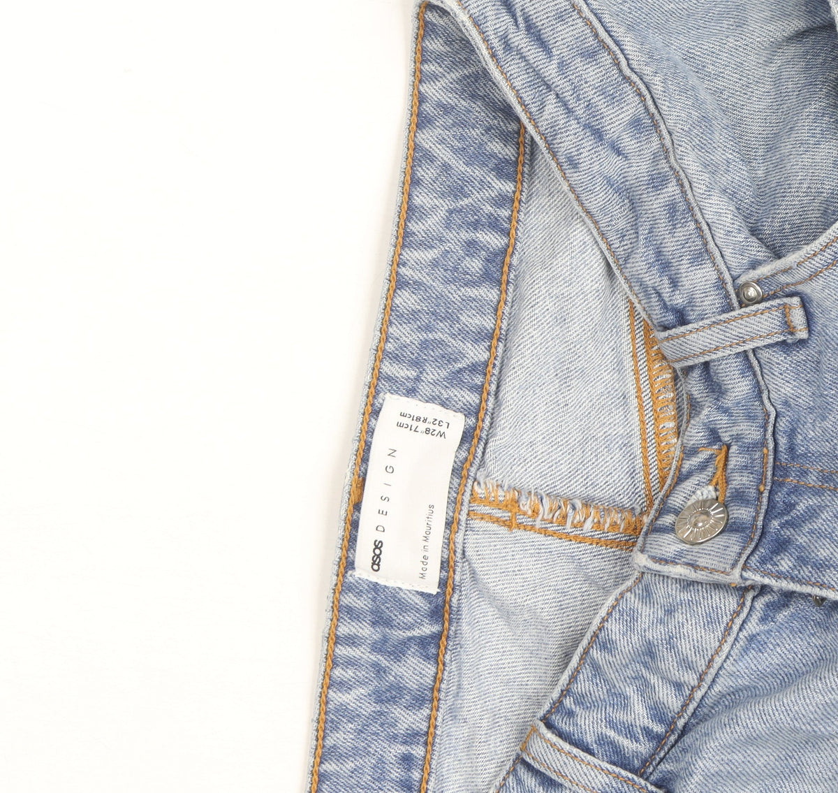 Additional view of ASOS Design Men's Light Blue Distressed Slim Jeans W38 L31