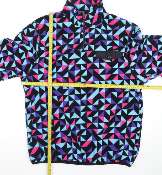 Neon Riot Men's Multicoloured Fleece Pullover Sweatshirt XL