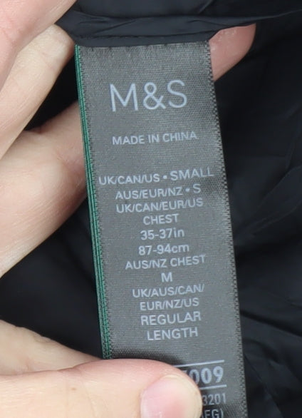 Marks and Spencer Men's Black Down Puffer Gilet Small