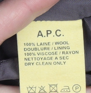 A.P.C. Women's Brown Wool A-Line Houndstooth Short Skirt Size 12