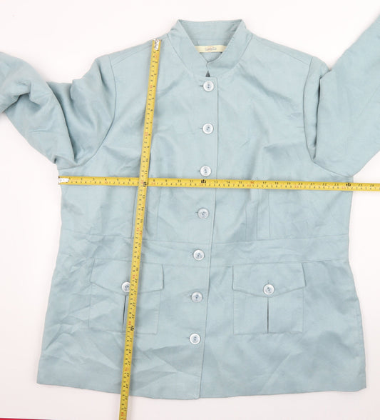 Classics Women's Blue Size 24 Mid-Length Button Jacket
