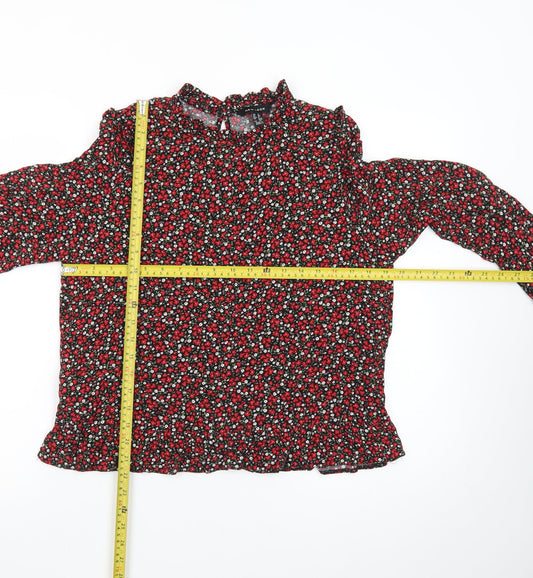 New Look Women's Multicoloured Floral Ruffle Blouse Size 12