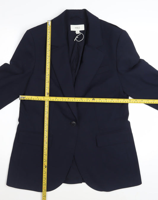 Marks and Spencer Women’s Dark Navy Blazer UK 10 Regular Fit Jacket
