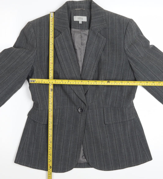 Marks and Spencer Women’s Grey Pinstripe Suit Jacket UK 12