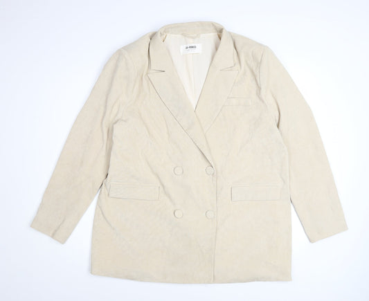 4th & Reckless Beige Double Breasted Women's Blazer UK 16