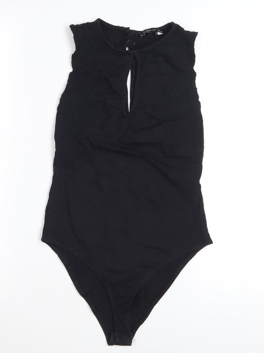 Bershka Night Out Women's Black Sleeveless Bodysuit Size S