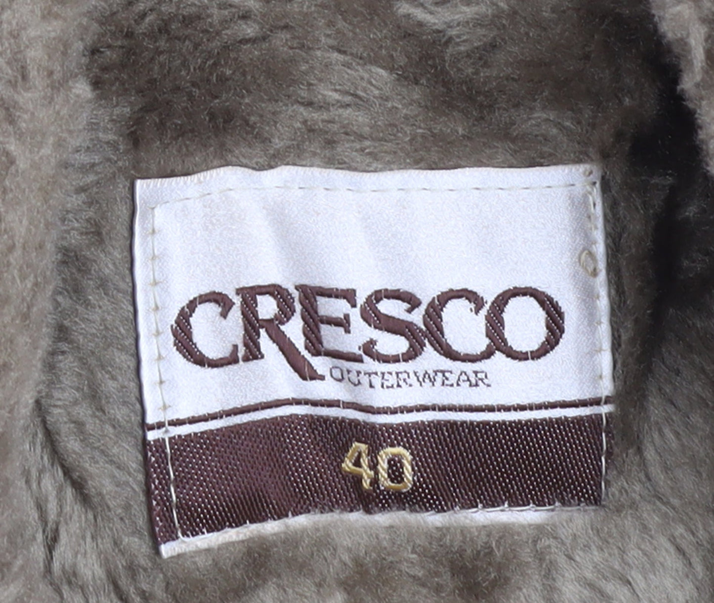 Cresco Women Beige Faux Fur Collar Button Overcoat Size 12
