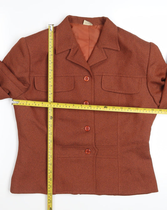 Doregati Women’s Brown Classic Blazer Size 14 Polyester Jacket