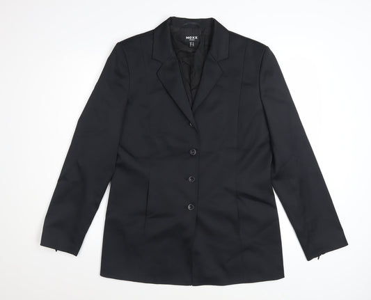 Additional front view of Mexx Women Black, size 14, Classic Single-Breasted Blazer