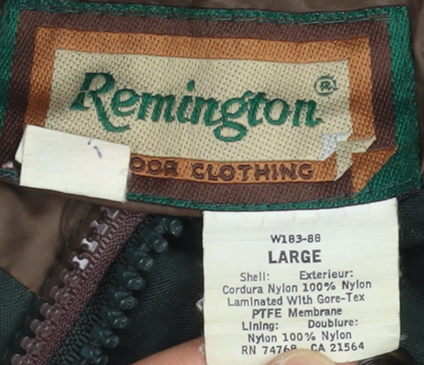 Remington Men's Green Waterproof Nylon Hunting Parka Jacket L