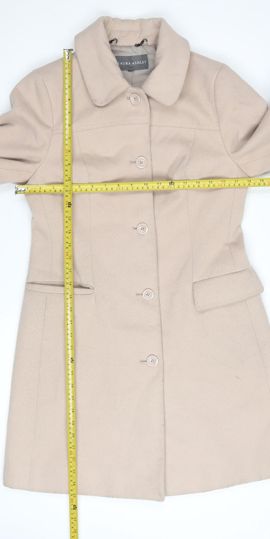 Laura Ashley Women’s Beige Mid-Length Button Coat Size 10