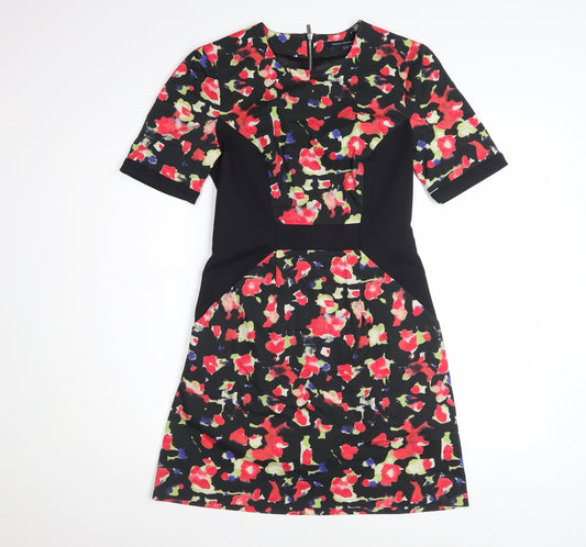Additional front view of French Connection Women's Multicoloured Floral Sheath Dress, size 10