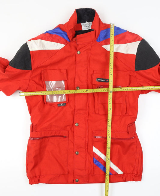 Motomod Men’s Red Waterproof Motorcycle Jacket Size L Polyamide