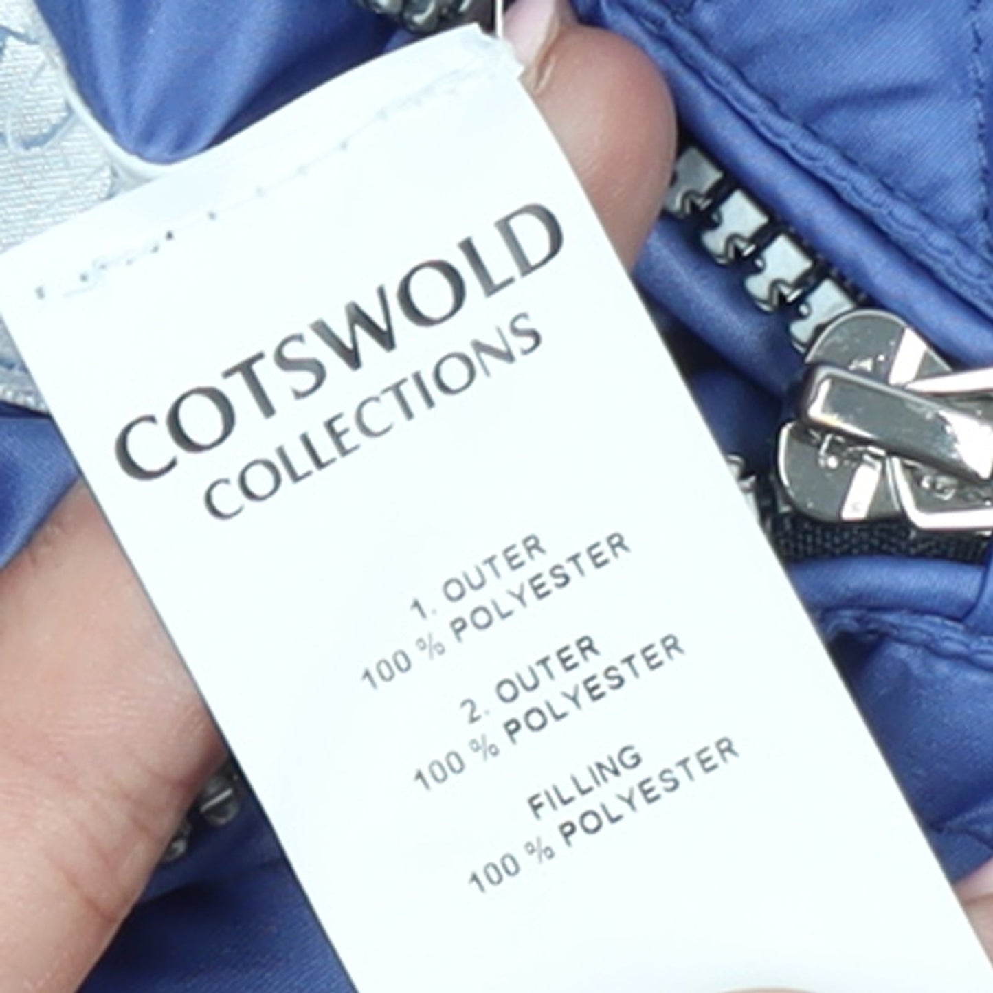Cotswold Collections Women's Blue Quilted Puffer Waistcoat Size 20
