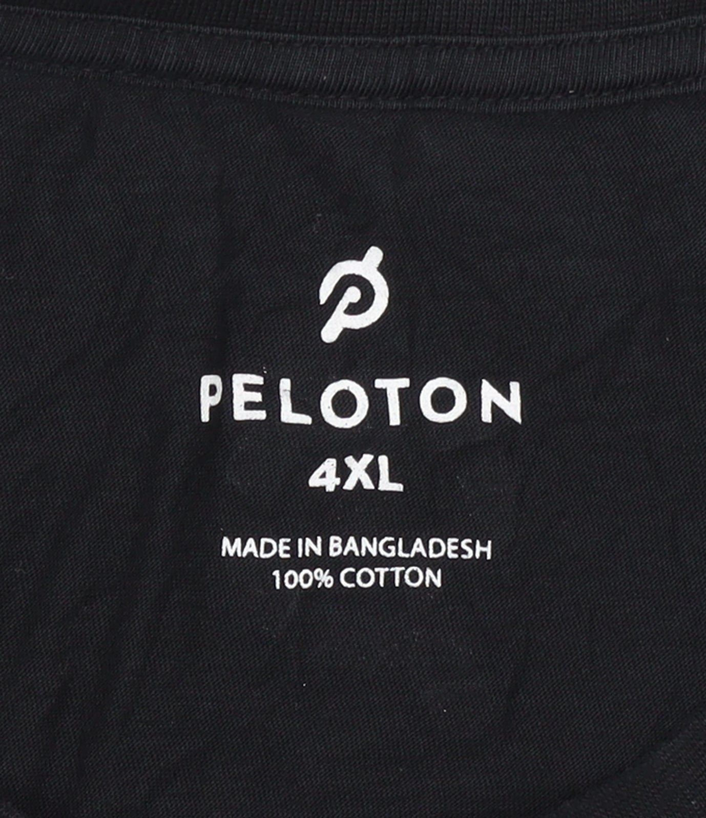 Peloton Men's Black 4XL Cotton Crew Neck Short Sleeve T-Shirt
