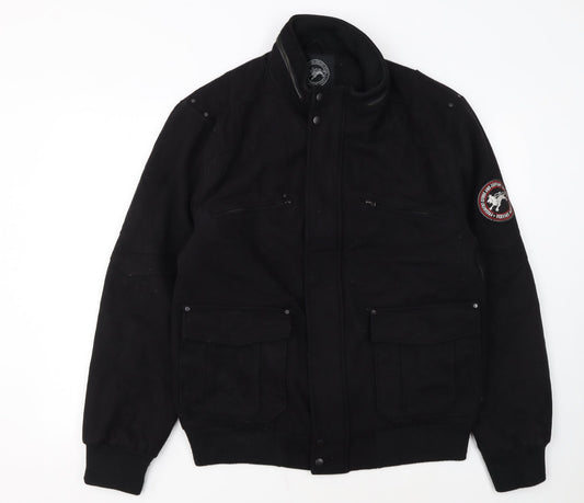 President Stone & Company Men’s Black Wool Blend Bomber Jacket M