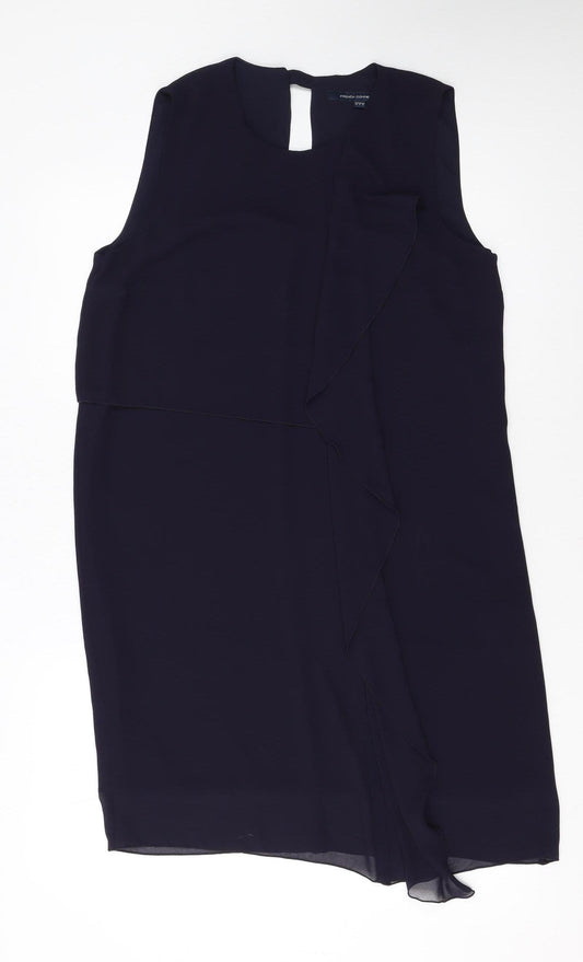Additional front view of French Connection Women Black, size 10, Sleeveless Shift Dress