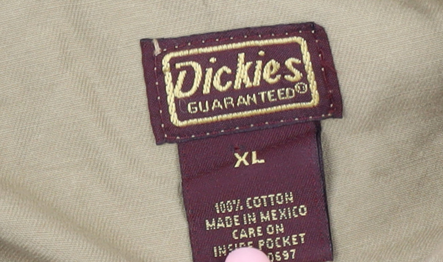 Dickies Men Beige XL Cotton Twill Workwear Bomber Jacket