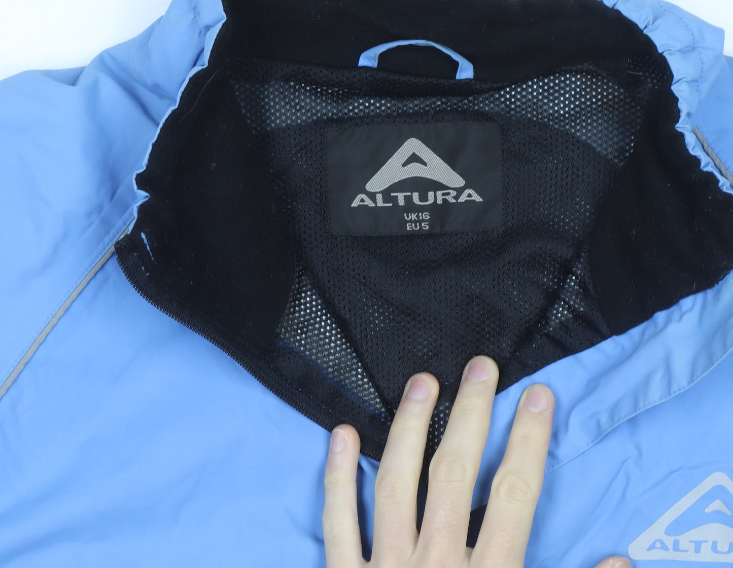 Altura Men’s Blue Windbreaker Cycling Jacket Size S Reflective Pockets