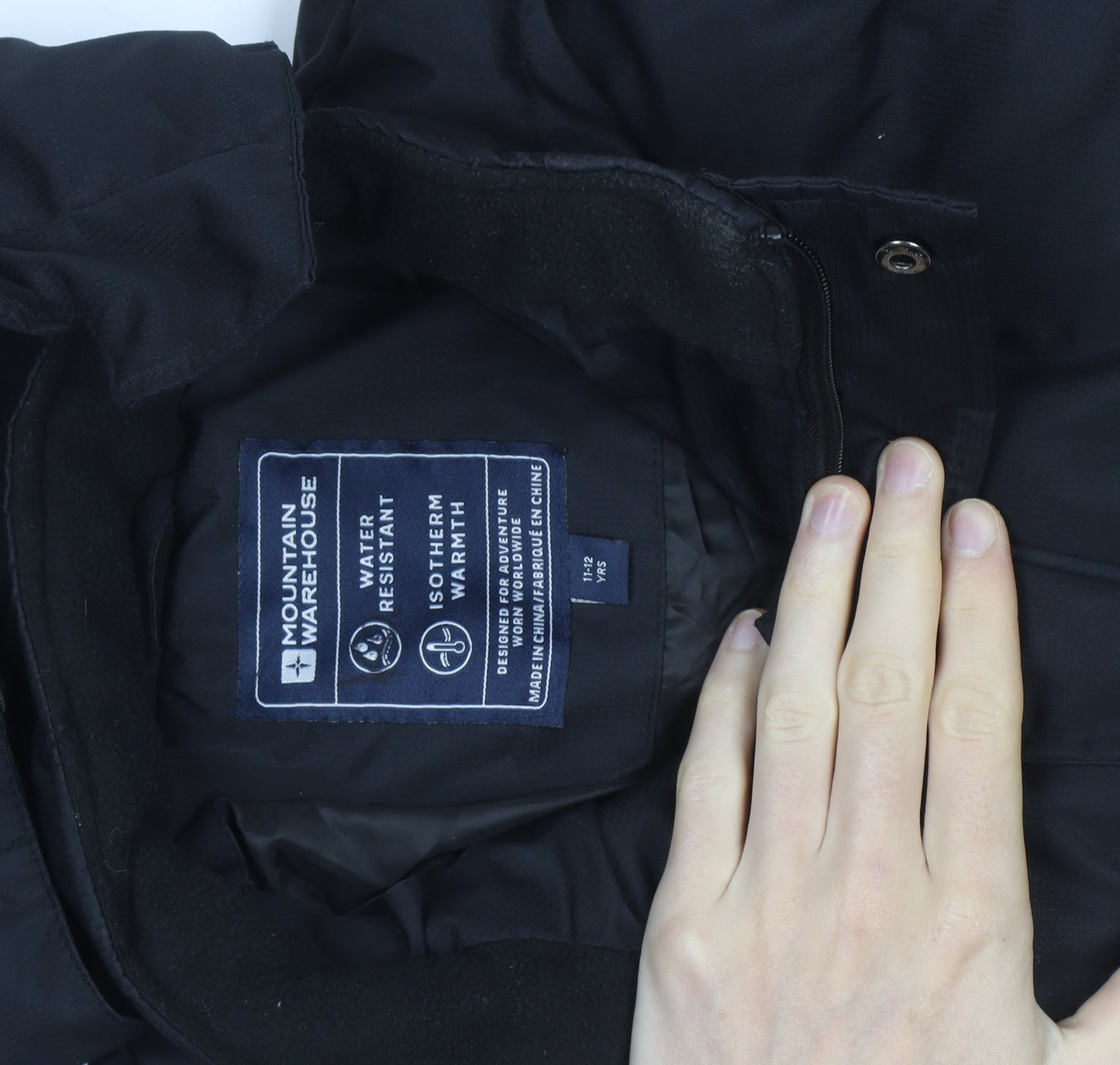 Mountain Warehouse Boys Black Hooded Puffer Jacket Coat 11-12 Years Winter Warm