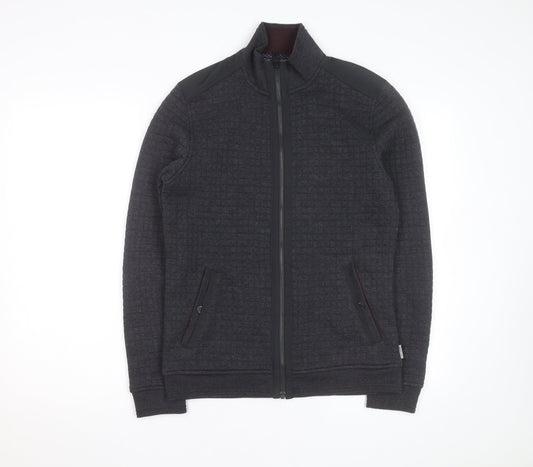 Ted Baker Men's Grey Track Jacket Size M Full Zip Casual Knit