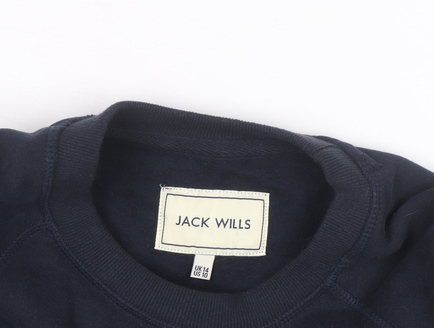Jack Wills Unisex Adults Blue L Pullover Sweatshirt with Logo Print