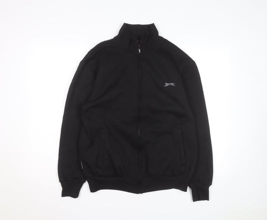 Slazenger Men's Black Medium Track Jacket Full Zip Activewear