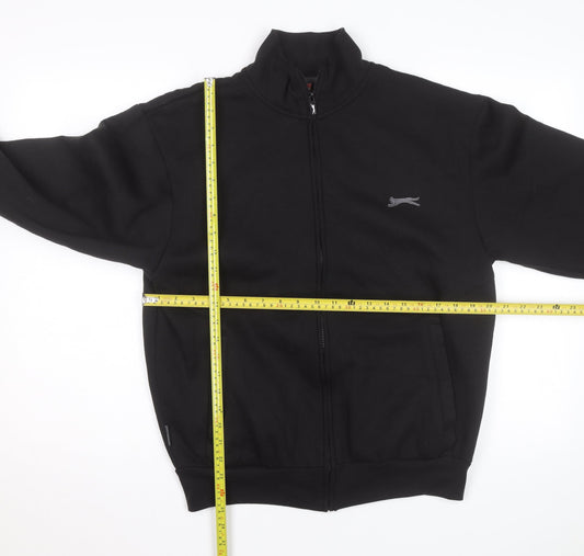 Slazenger Men's Black Medium Track Jacket Full Zip Activewear
