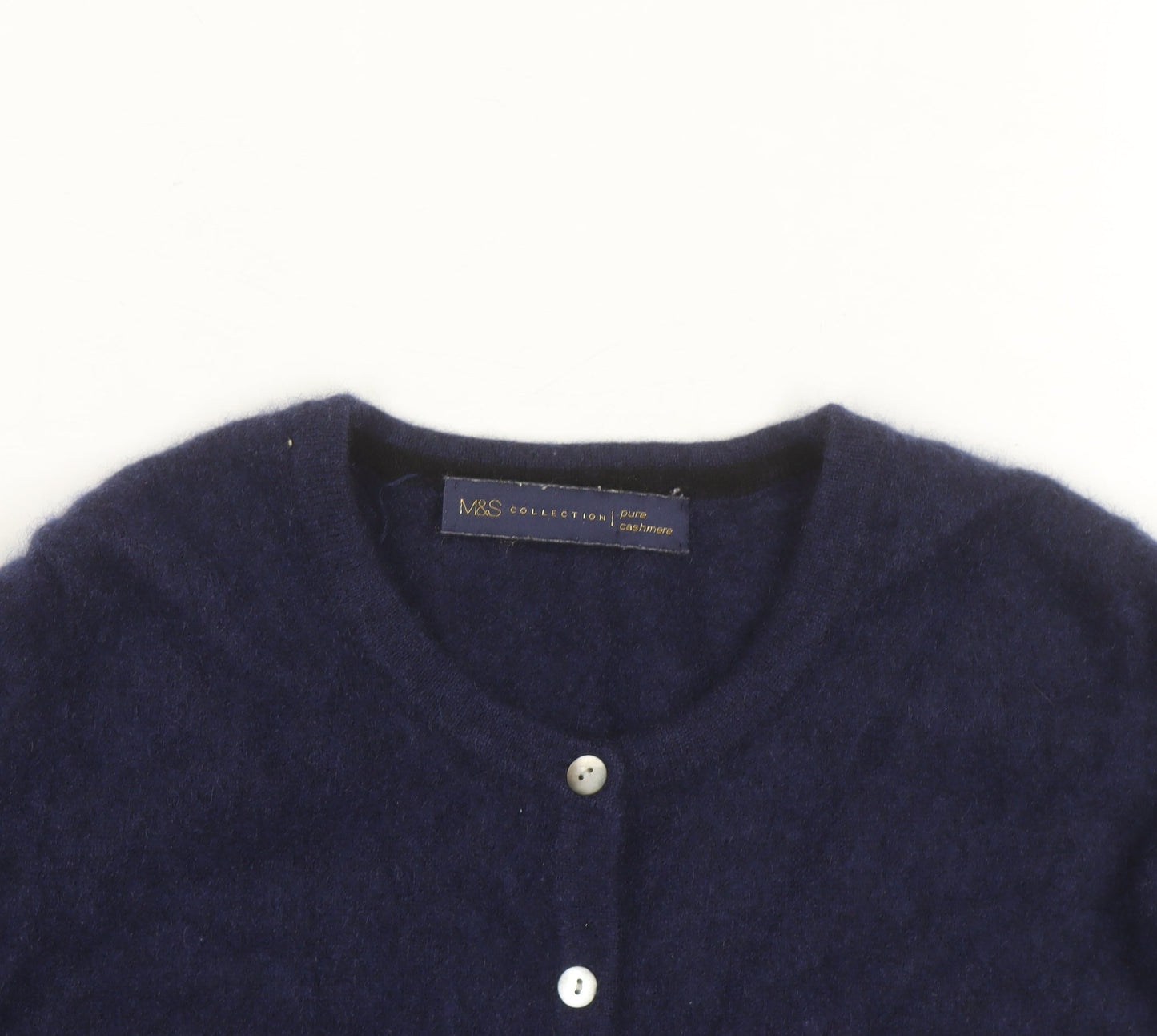Marks and Spencer Women Navy Blue Pure Cashmere Cardigan Size 12