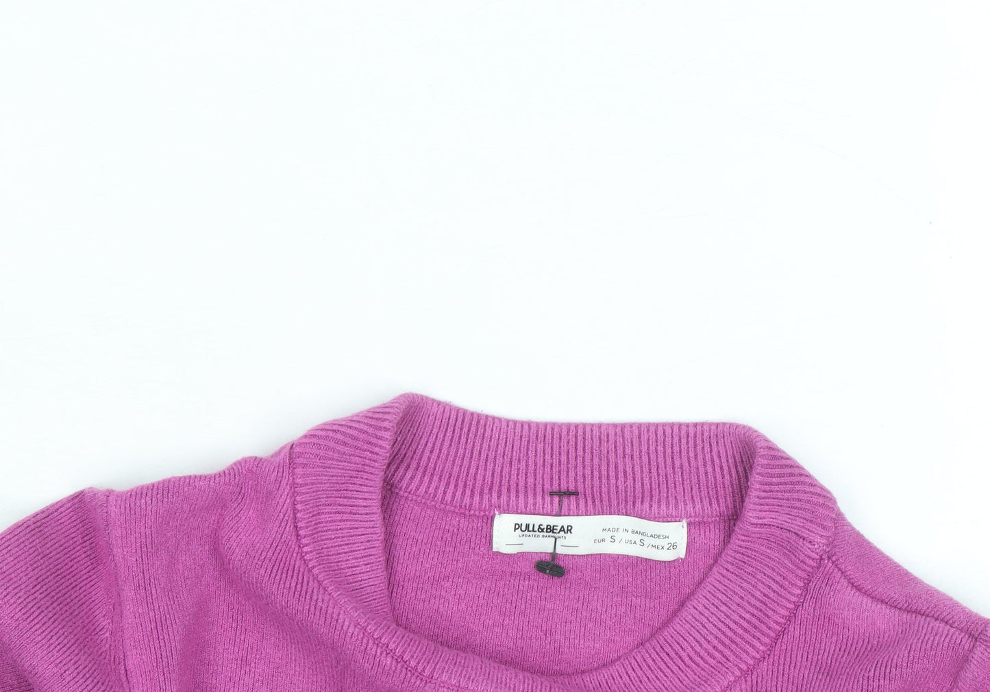 Pull & Bear Women’s Pink Mock Neck Slim Fit Knit Jumper Size 8
