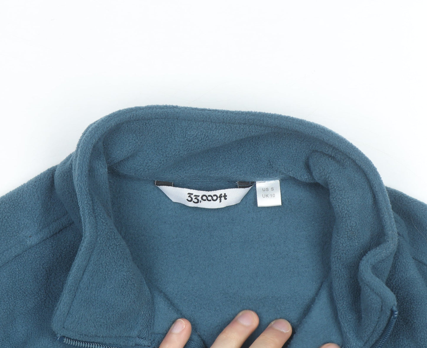 33,000ft Women's Blue Fleece Waistcoat UK 10 Sleeveless Zip Front