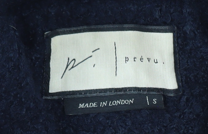 Prèvu Men’s Blue Wool Bomber Jacket Size S Zip Up Casual