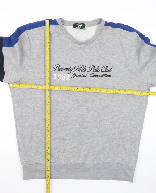 Beverly Hills Polo Club Men's Grey 2XL Pullover Sweatshirt