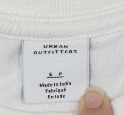 Urban Outfitters Mens White Pullover Cotton Sweatshirt Size S