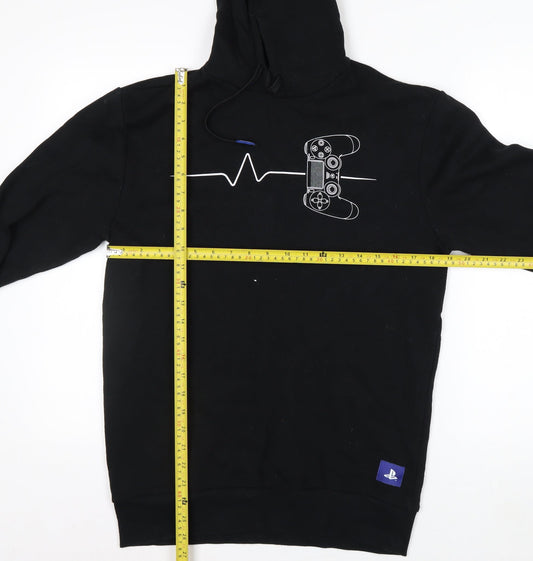 PlayStation Men's Black Pullover Hoodie S Graphic Gaming Sweatshirt