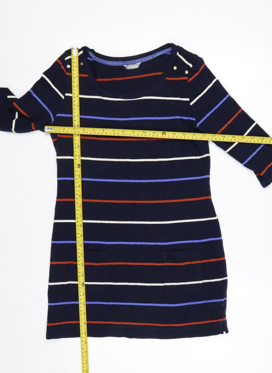 Marks and Spencer Women’s Blue Striped Cotton Tunic Top Size 10